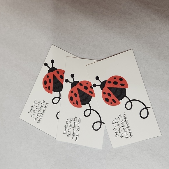 Lady Bug Thank You Business Cards 50 Count - Picture 2 of 5